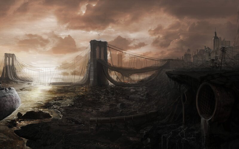Post-apocalyptic Brooklyn Bridge