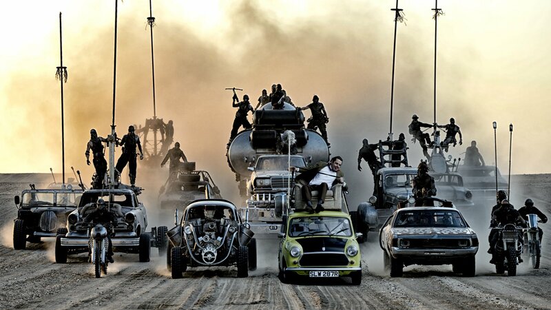 Post-apocalyptic Car Convoy — Brown, Chaotic