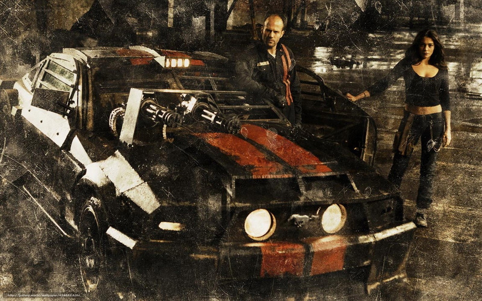 post-apocalyptic car scene