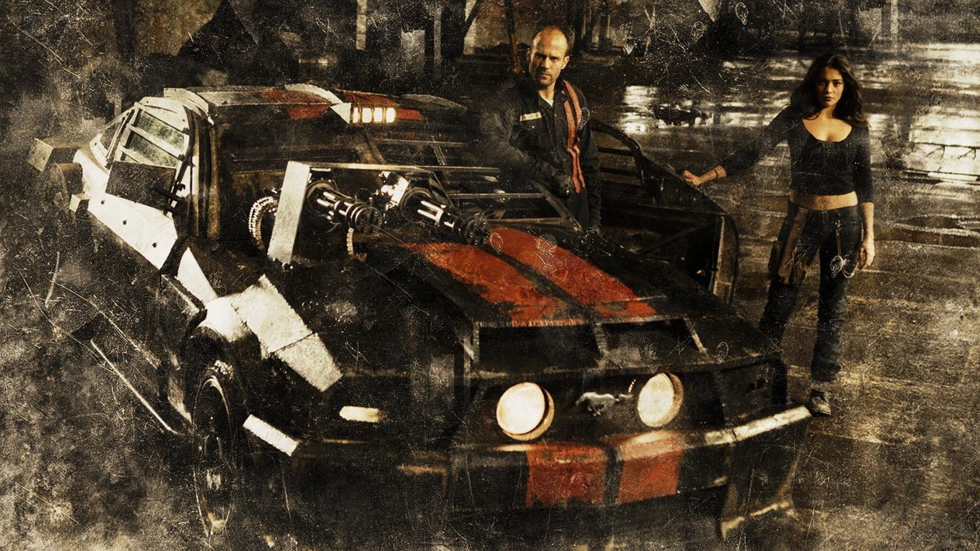 post-apocalyptic car scene
