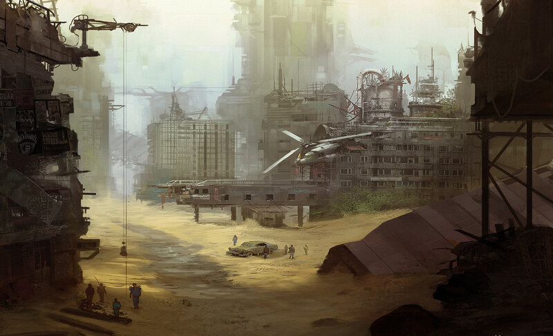 Post-apocalyptic City — Brown, Dramatic, Afternoon