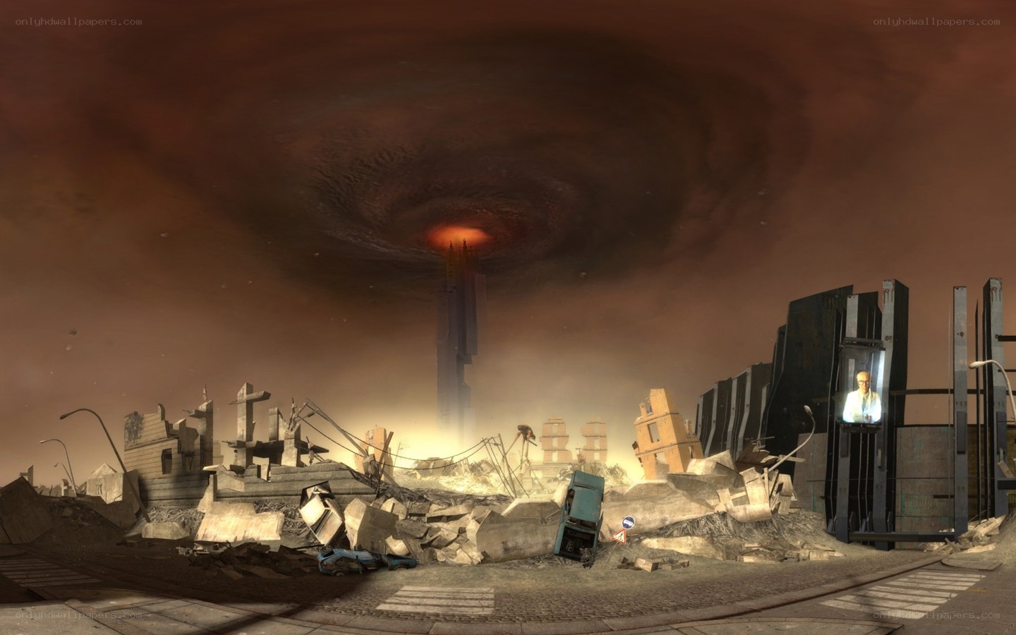 Post-apocalyptic city destruction