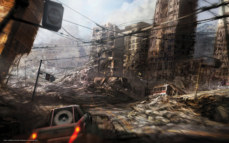 Post-apocalyptic City — Gray, Dramatic, Afternoon