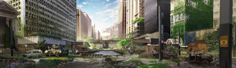 Post-apocalyptic City — Green, Dramatic