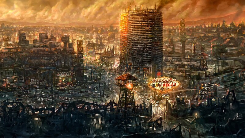 Post-apocalyptic City — Orange, Dramatic