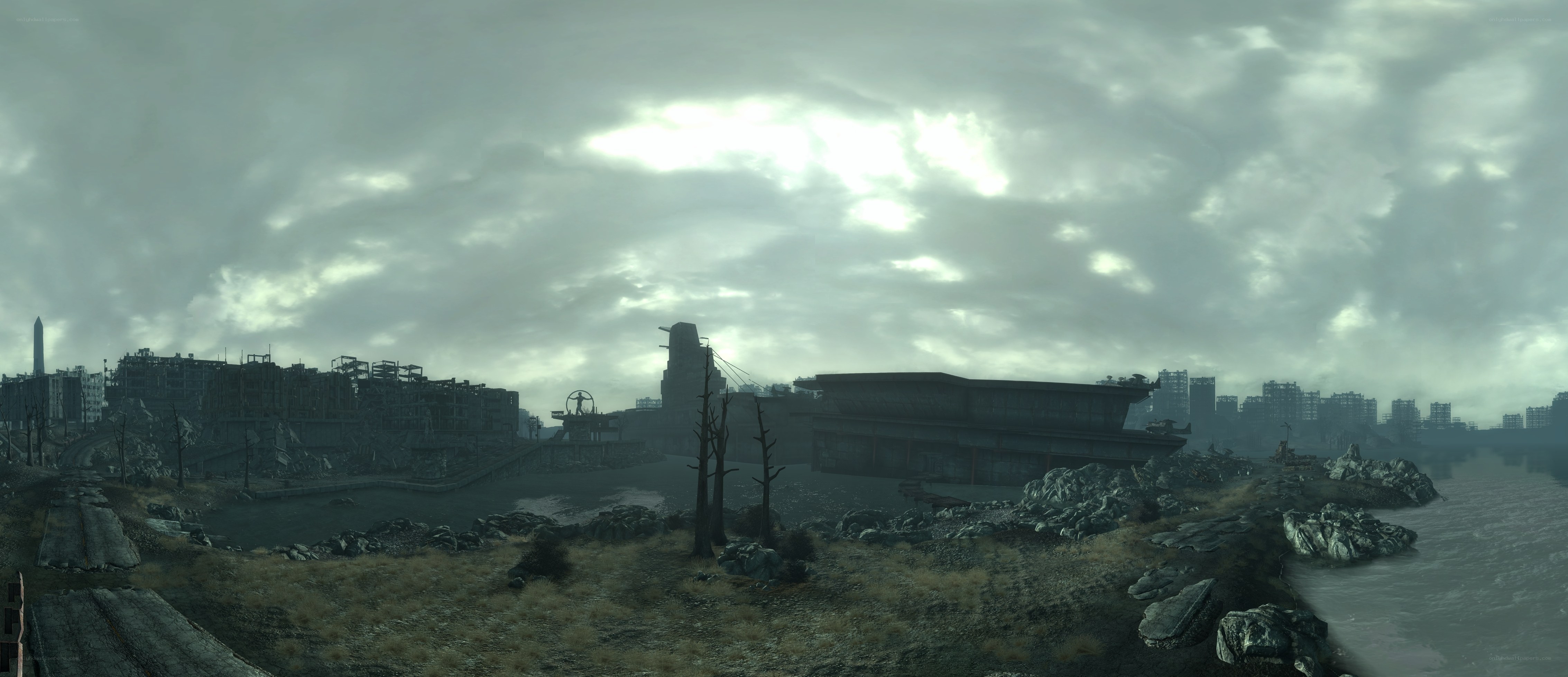 post-apocalyptic city ruins