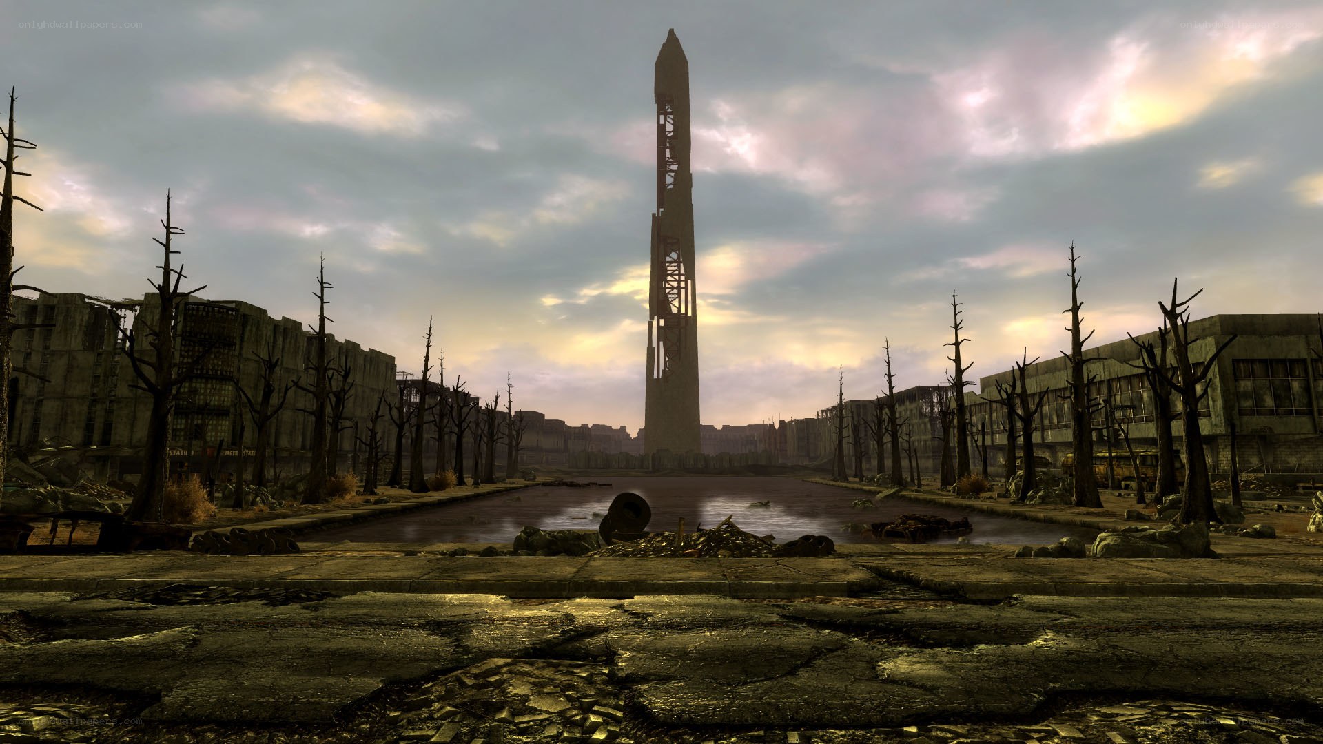 post-apocalyptic city ruins