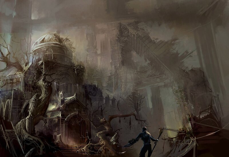 post-apocalyptic city ruins