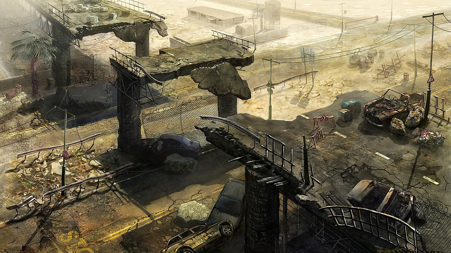 post-apocalyptic city ruins