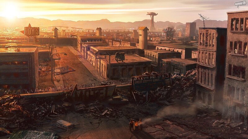post-apocalyptic city ruins