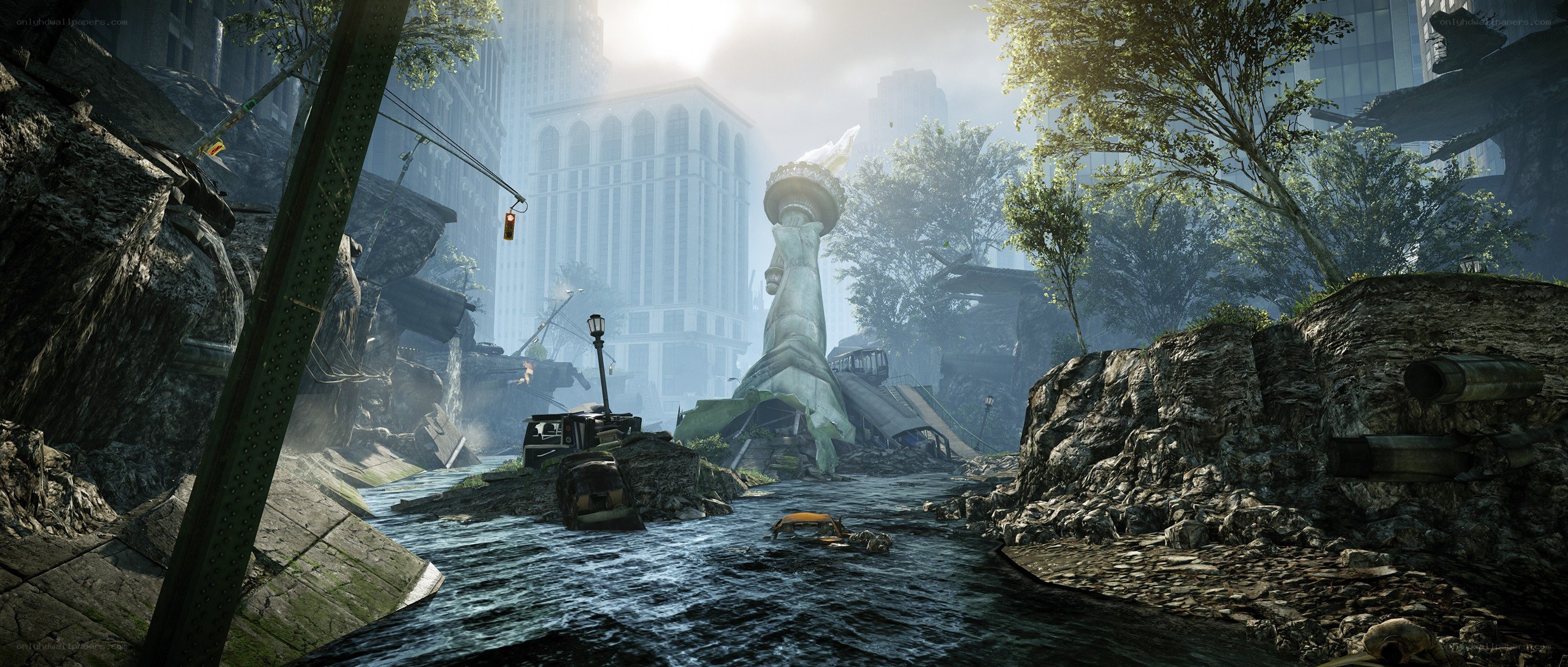 post-apocalyptic city ruins