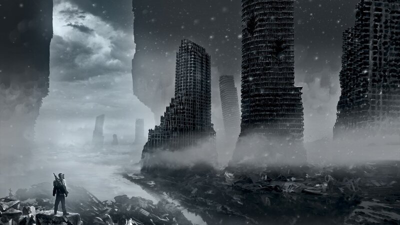 post-apocalyptic city ruins