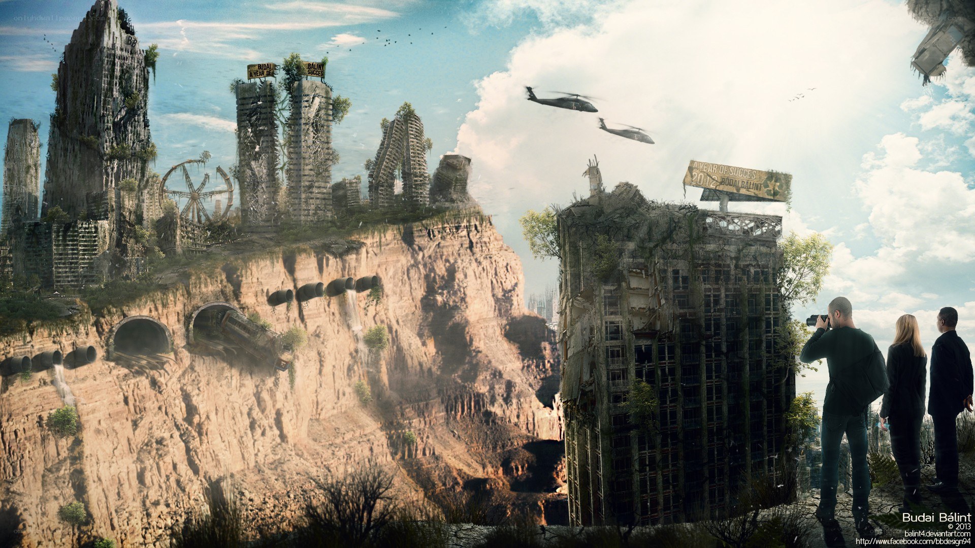 post-apocalyptic city ruins