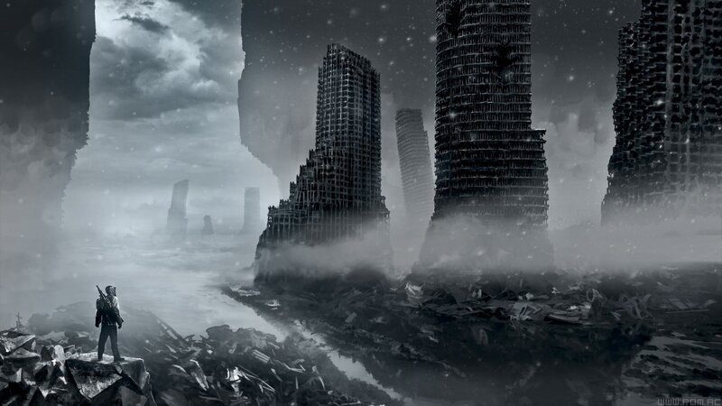 post-apocalyptic city ruins