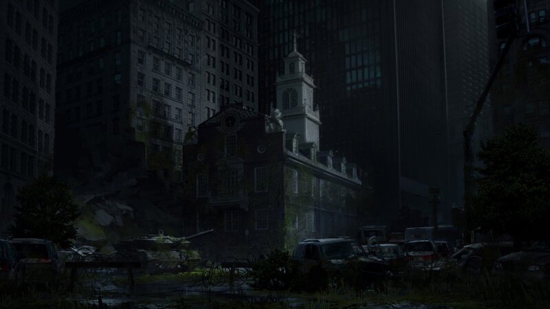 post-apocalyptic city ruins