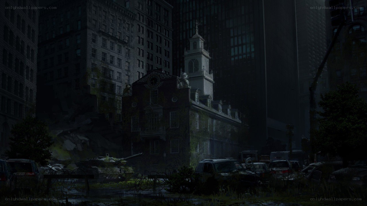 post-apocalyptic city ruins