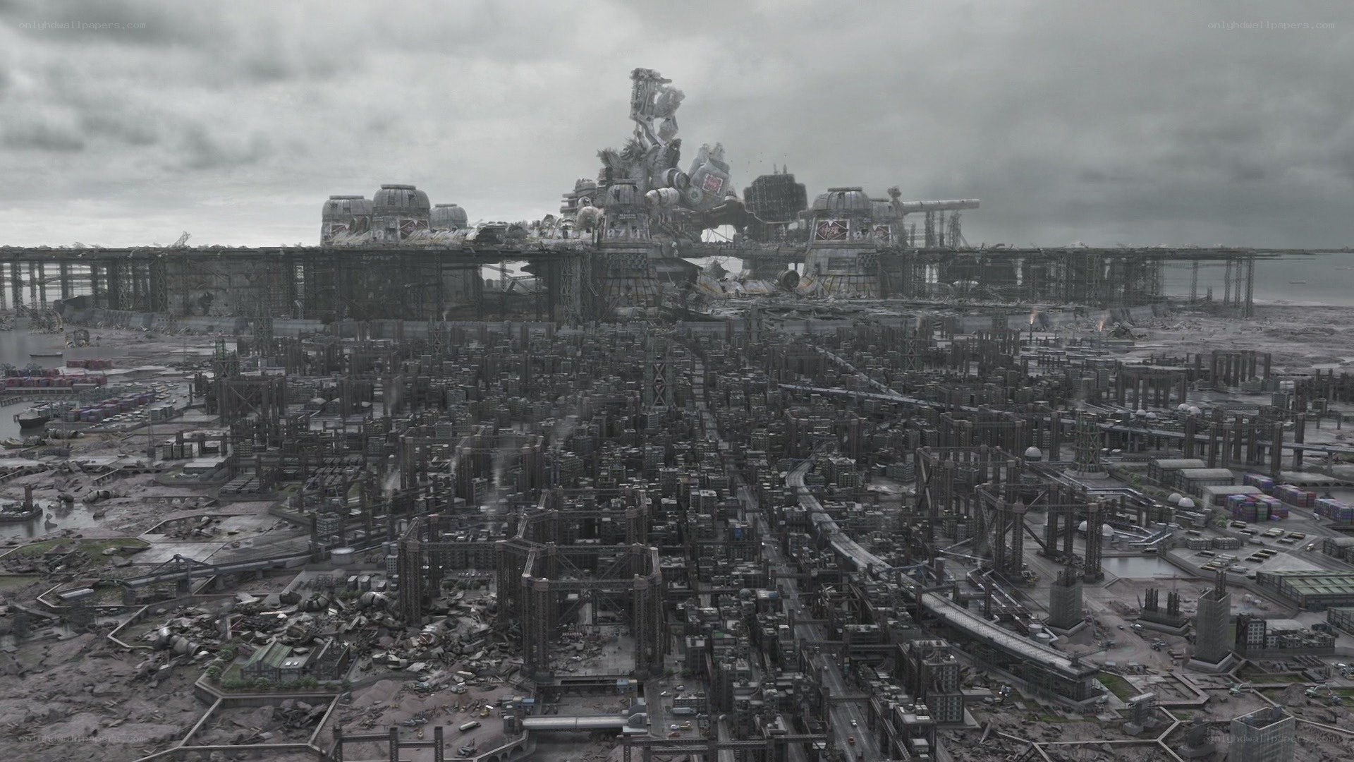 post-apocalyptic city ruins