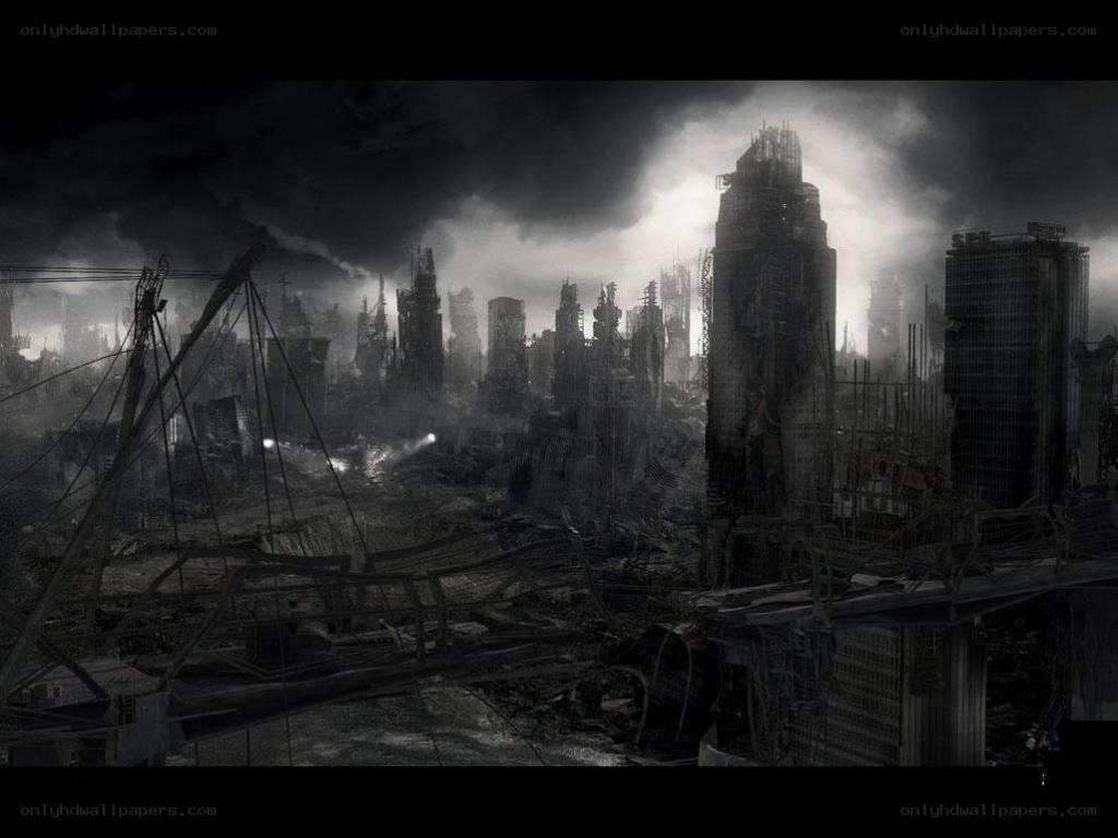 post-apocalyptic city ruins