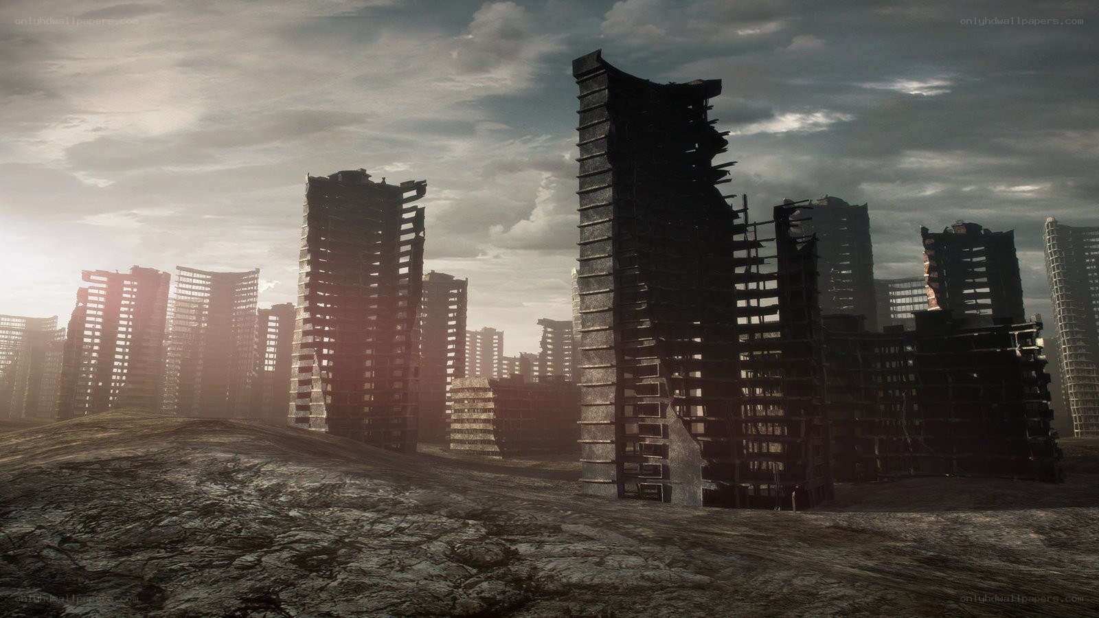 post-apocalyptic city ruins