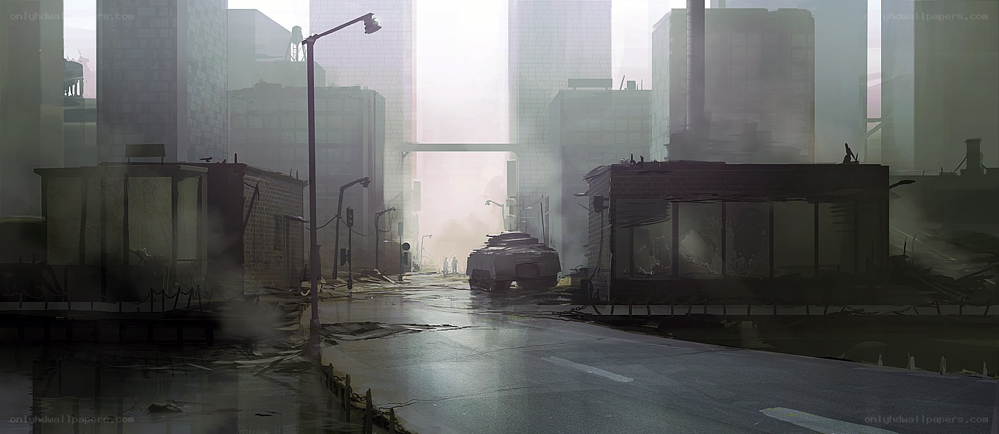 Post-apocalyptic city street