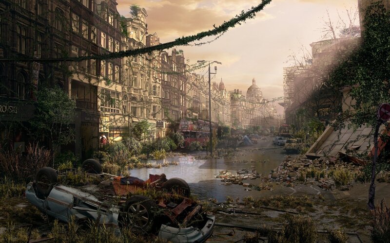 Post-apocalyptic city street