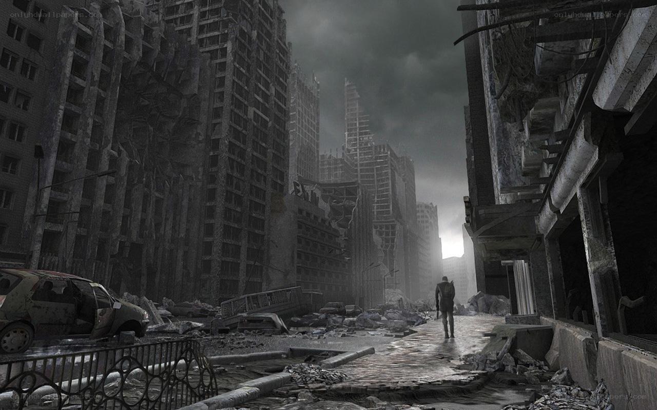 Post-apocalyptic city street