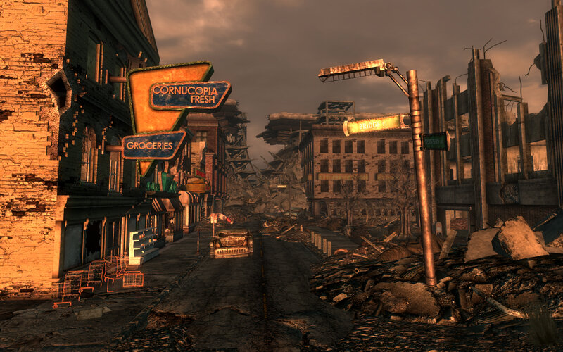 post-apocalyptic city street