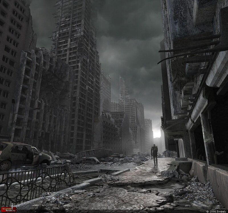 Post-apocalyptic city street