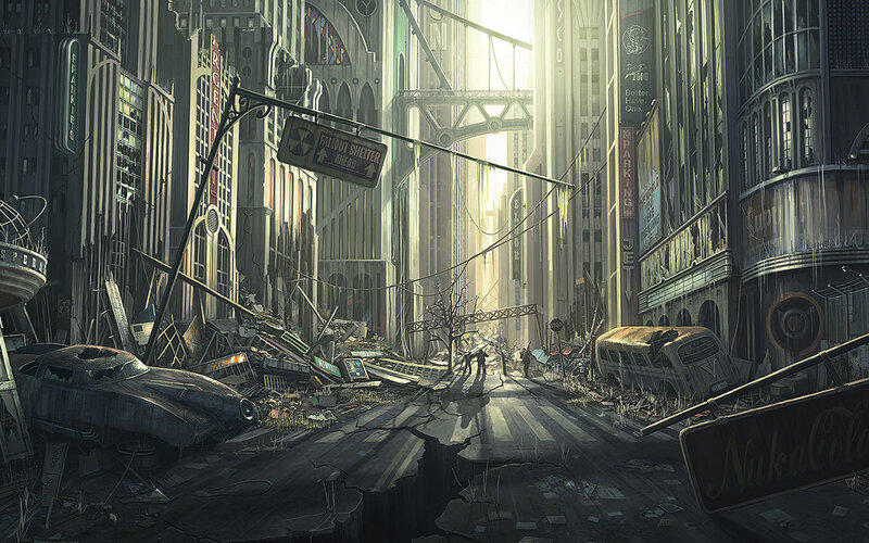 Post-apocalyptic city street