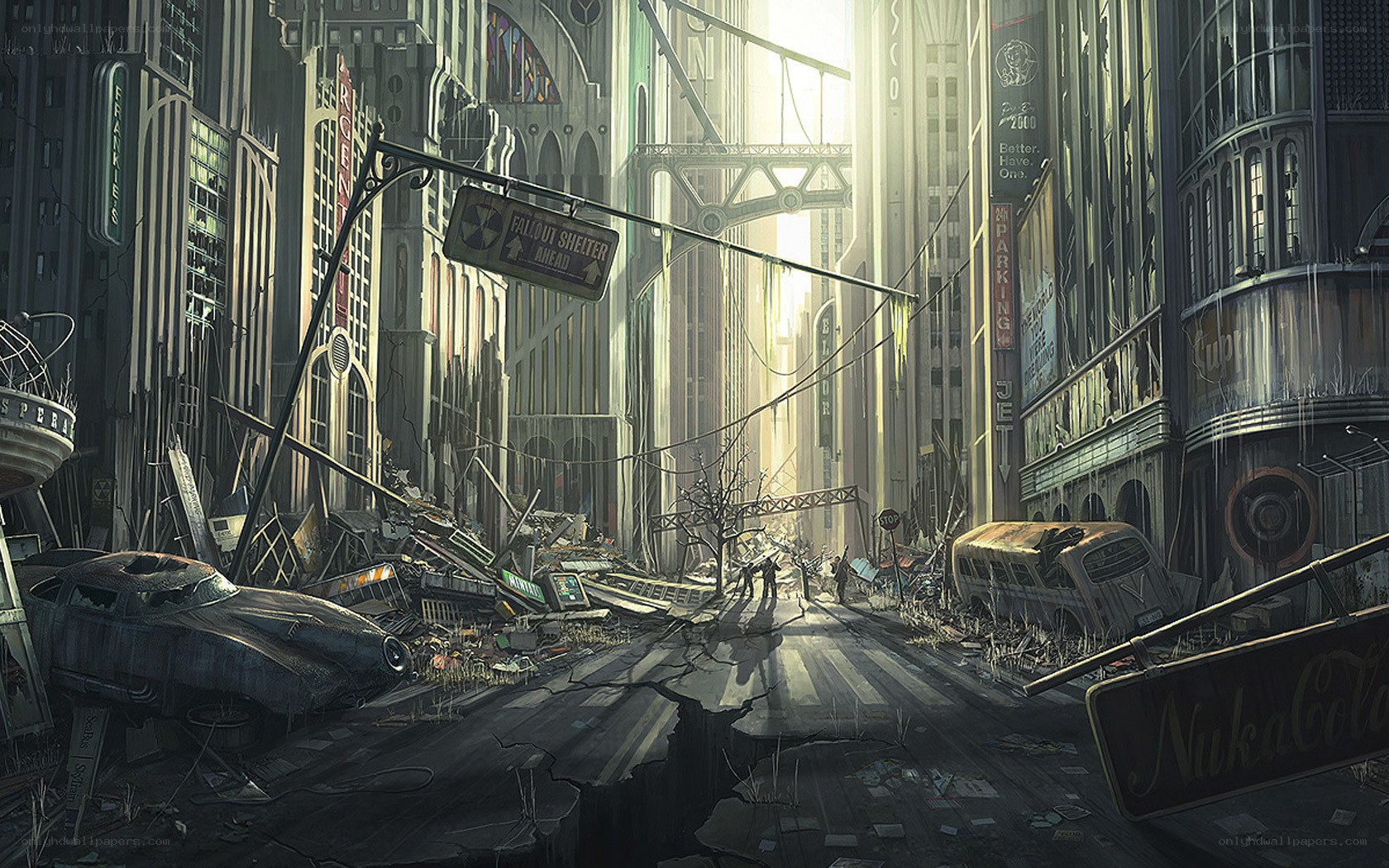 Post-apocalyptic city street
