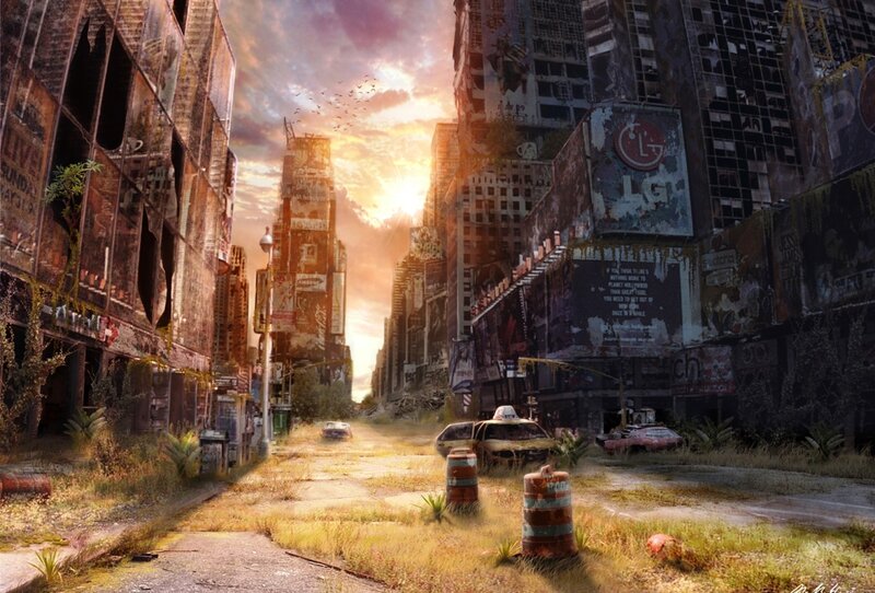 post-apocalyptic city street