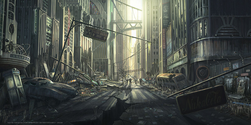 Post-apocalyptic city street