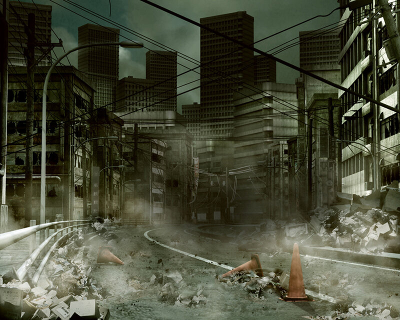 Post-apocalyptic city street