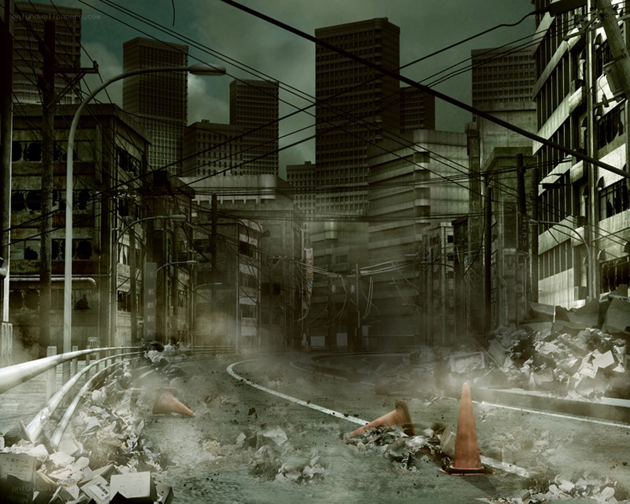 Post-apocalyptic city street