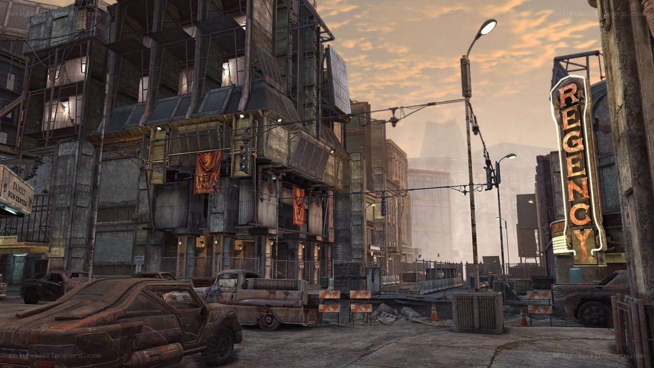 post-apocalyptic city street