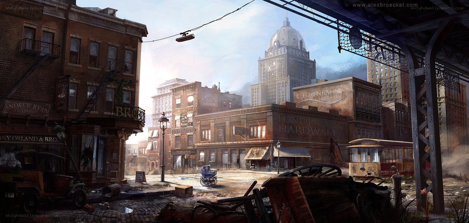 Post-apocalyptic city street