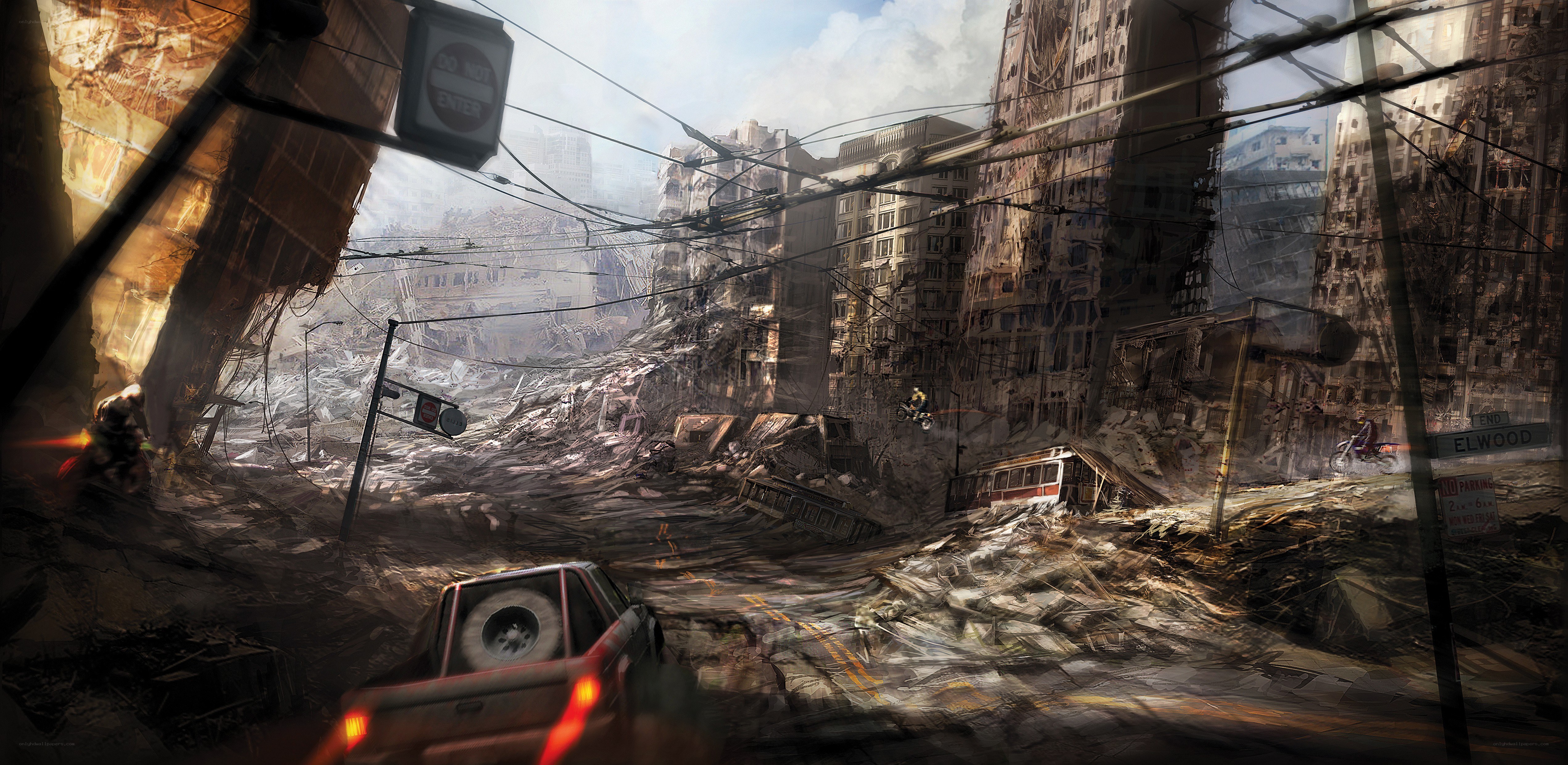 Post-apocalyptic city street