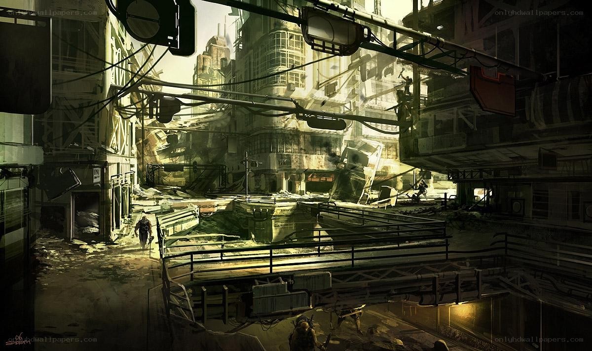 post-apocalyptic city street