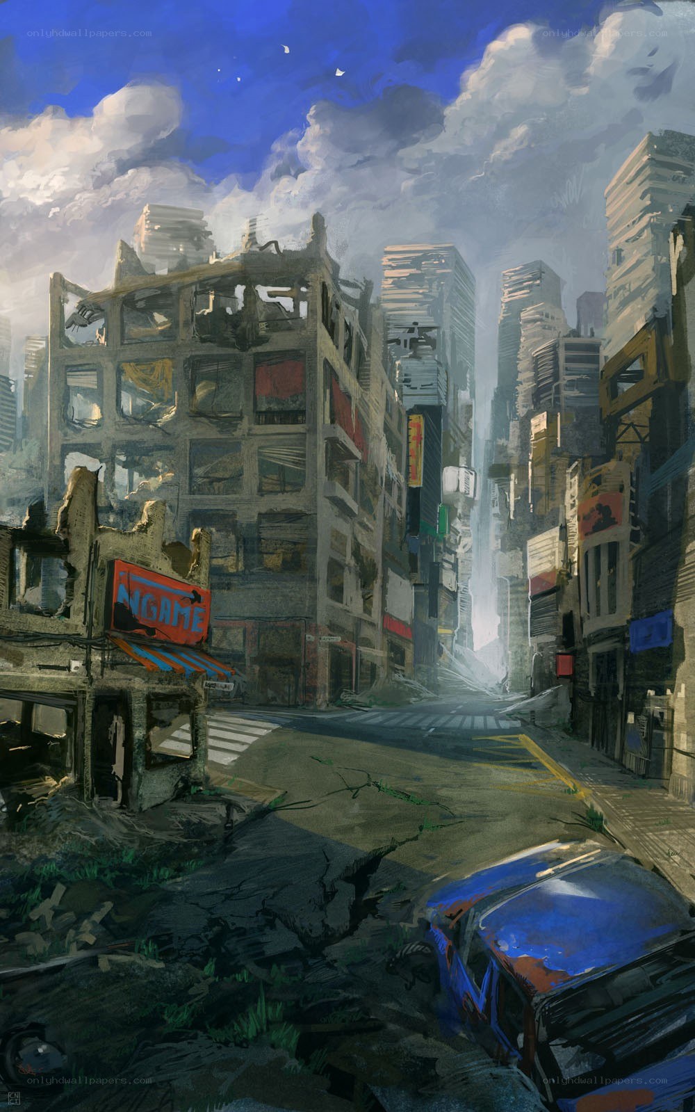 Post-apocalyptic city street