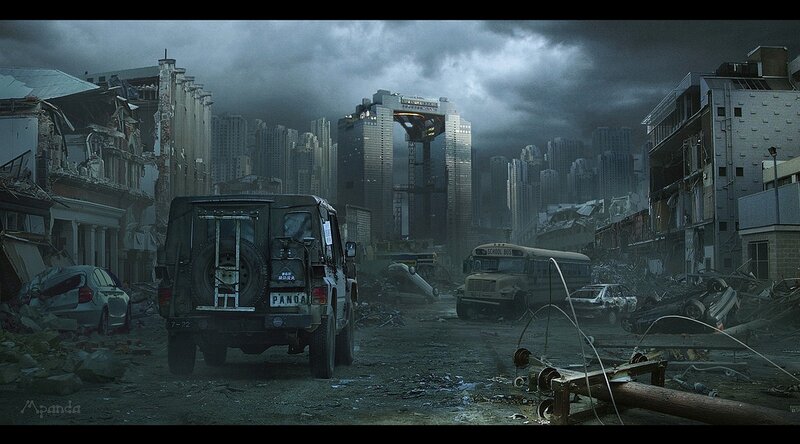 Post-apocalyptic city street