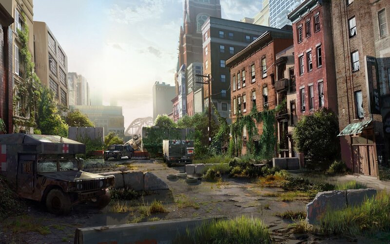 Post-apocalyptic city street