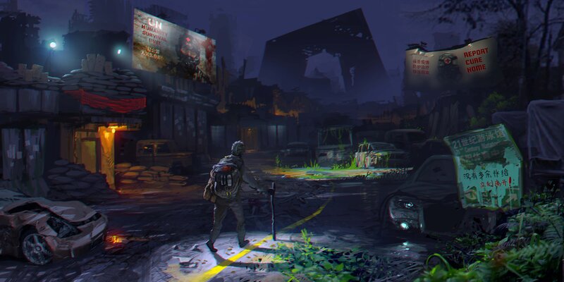 Post-apocalyptic city street