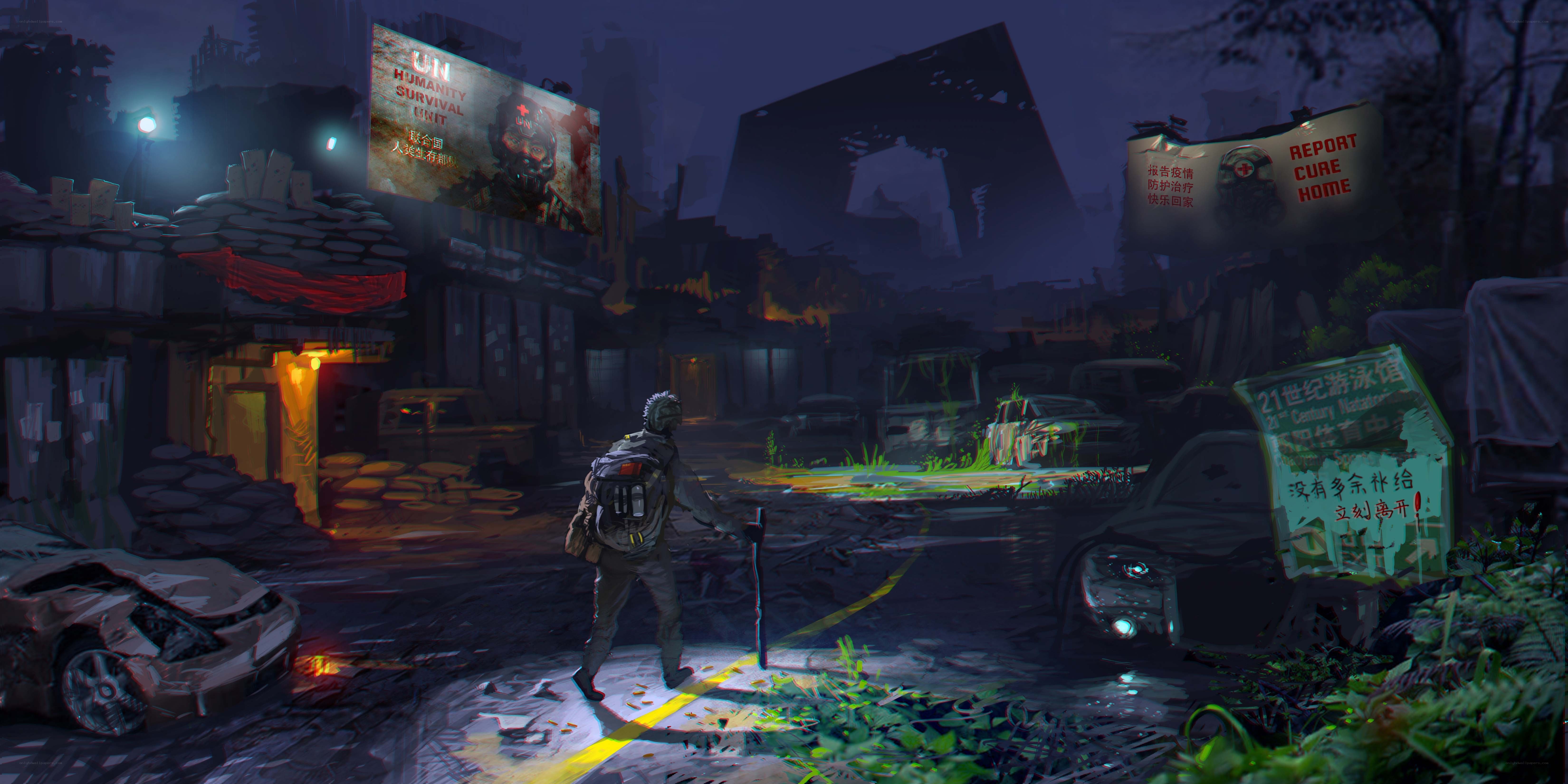Post-apocalyptic city street