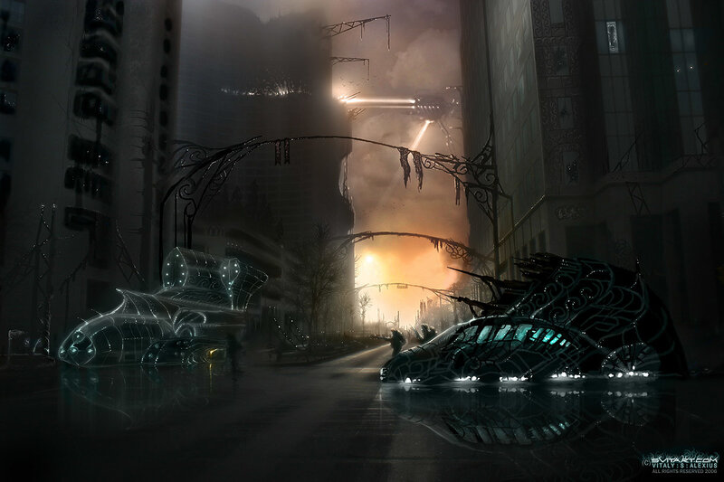 post-apocalyptic city street