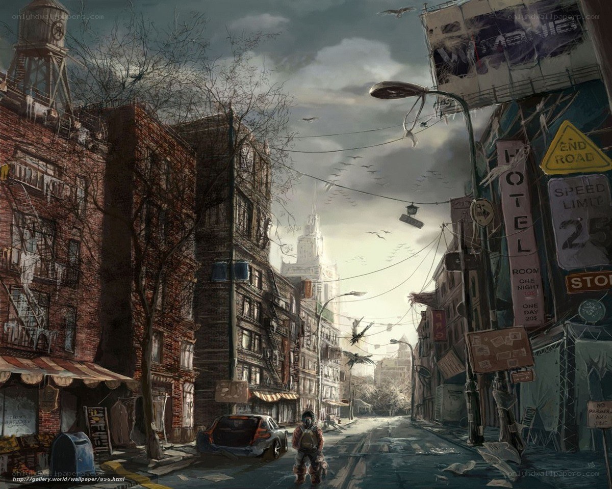 post-apocalyptic city street