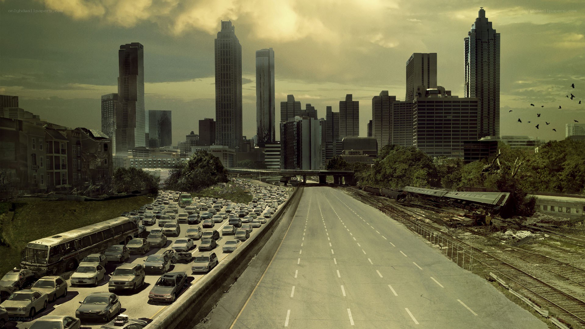 Post-apocalyptic city traffic