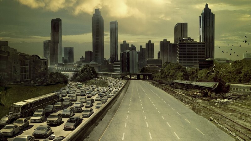 Post-apocalyptic city traffic
