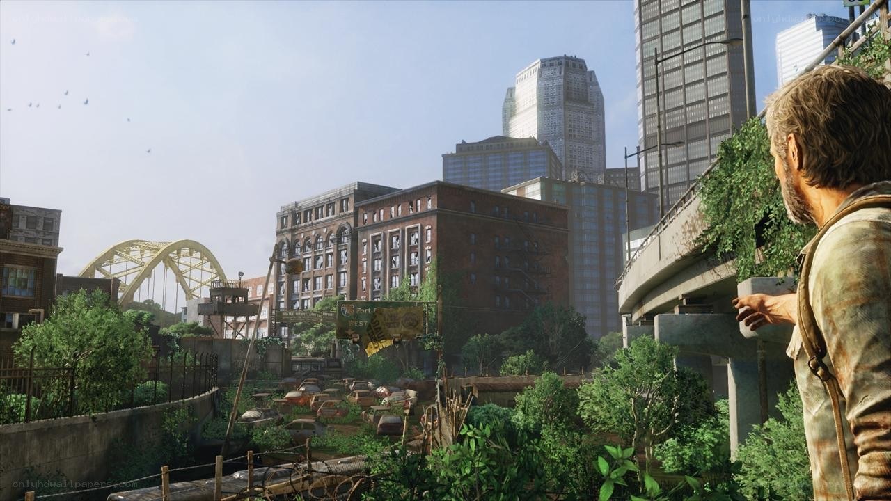 post-apocalyptic city view