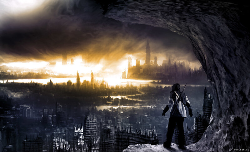 post-apocalyptic city view