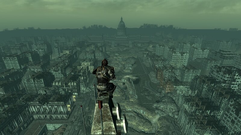 post-apocalyptic city view